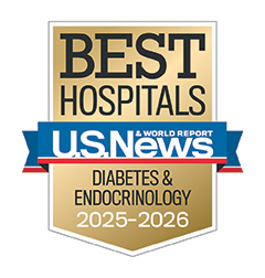 2025 best hospital badge with BJH Best Hospital Speciality Diabetes & Endocrinology